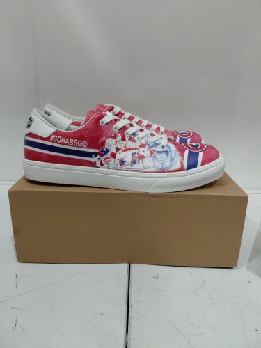MEN'S MOLSON MONTREAL CANADIENS WINNING SHOES BY DAVID ARRIGO - SIZE 11- WHITE/ RED image 2