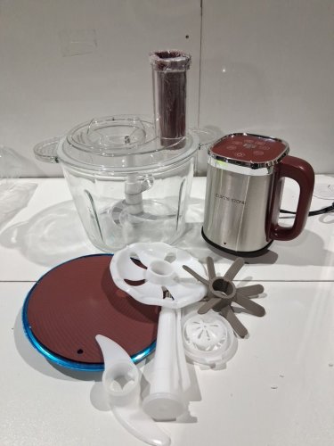 curtis stone digital glass bowl chop master - maroon/red (model: 105-504) image 3