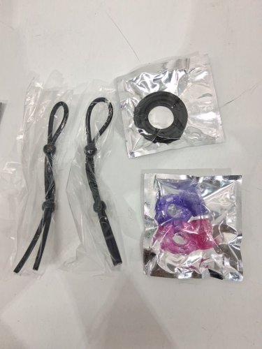 7PC ASSORTED COCK RINGS - VIBRATING AND VARIOUS SIZES - BLACK/PINK/PURPLE image 3