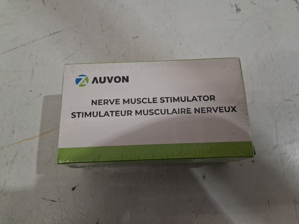 auvon 3-in-1 nerve muscle stimulator tens machine ems device - 2" & 2"x4" pads - silver (model: ‎PRO18AB) image 3