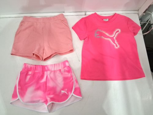 4 assorted girl's clothes - 2 SHORTS AND 1 SHIRT - EXTRA SMALL (4/5) - PINK image 2