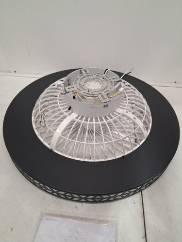 LMISQ Modern Ceiling Fan with dimmable led Lights and remote control - 20" - White/black image 4