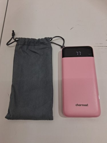 charmast power bank with built in cables - 10000 mah - 5 3/4" - pink (model: w1148) image 2