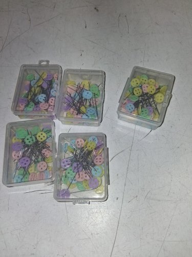 100pc Raindrops Button Head Sewing Pin - multicolor image 2