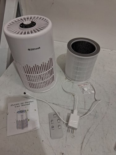 ZXBEER  portable Air Purifier with diffuser - white image 3