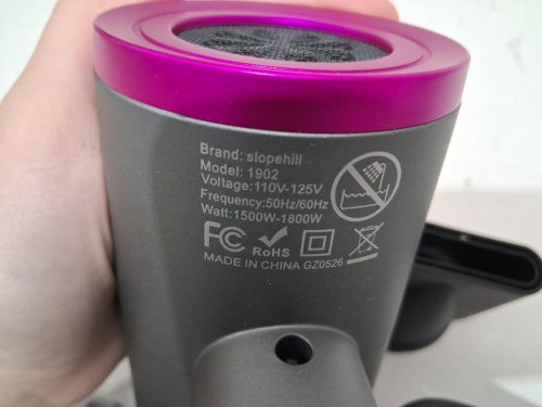 SLOPEHILL PROFESSIONAL IONIC HAIR DRYER - 1800W - GREY/PINK (MODEL: 1902) image 4