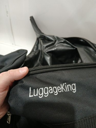 LuggageKing Durable Waterproof Cargo Duffle Bag with wheels - 40" - BLACK image 3