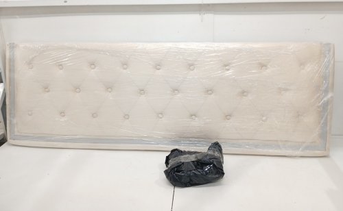 Homfa Upholstered Headboard With LED Lights - Queen - White (Model: KLV-UP-216) image 2