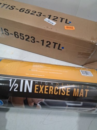 CAP Barbell High Density Exercise Yoga Mat with Strap - 1/2" x 24"x 68" - teal (model: mtis-6523-12tl) image 3