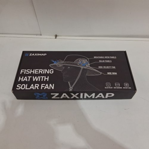 unisex Zaximap Solar Power Fan Hat with uv protection - OSFM - black image 2