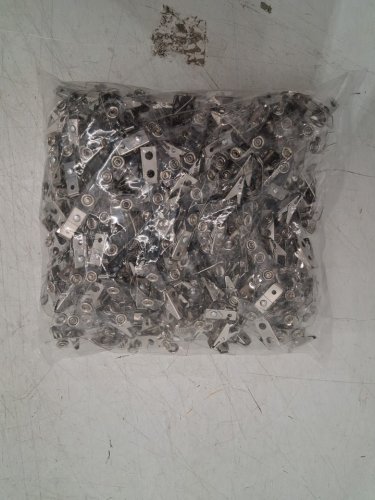 200PK Metal Badge Clips with Clear PVC Straps for ID Cards - 3" - Clear image 2