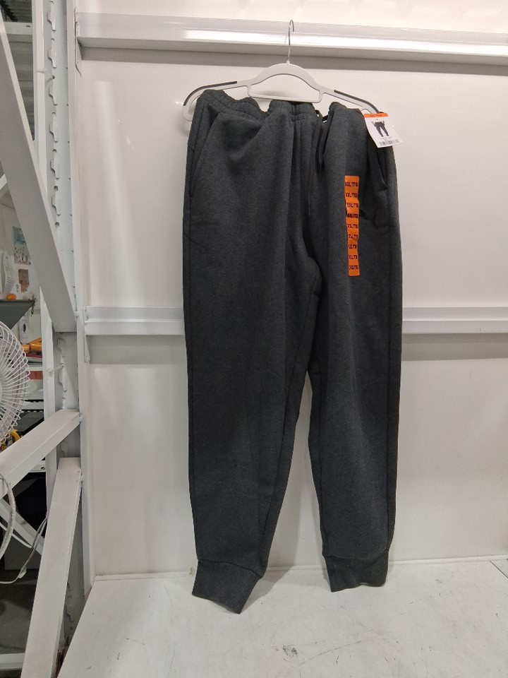 men's puma fleece jogger pants - xxl - dark grey (STYLE: 1525716) image 2