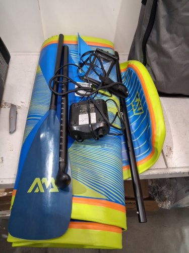 AQUA MARINA REVOLUTION STAND UP INFLATABLE PADDLEBOARD WITH CARRY BAG AND ACCESSORIES - 11FT X 34" X 6" - BLUE (MODEL: BT-26SBT/1989193) image 4
