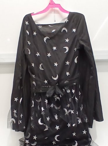 2PC WOMEN'S PARTYHOLIC TWILIGHT SORCERESS COSTUME - mediuim 8-10 - BLACK SILVER (STYLE : 50153L) image 2