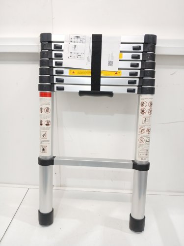 Telescopic Aluminum Ladder - 8FT - Silver (Model: en-131) image 3