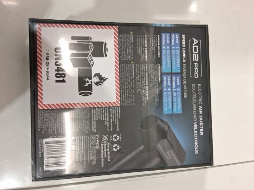 TYPE S multipurpose AD2 Pro Electric Air Duster with Brushless Motor & LED - 4 adjustable speed levels - 12,000 mah, 20,000-90,000 rpm, 120 minutes run time - black (model: 1978193 / AC534772) image 3