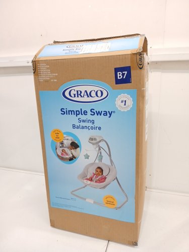 GRACO SIMPLE SWAY BABY SWING MULTI-DIRECTIONAL SEAT - grey image 2
