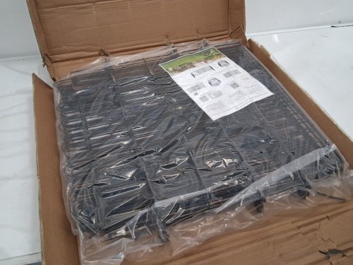 (10 Panel) jinligogo No-Dig Decorative Outdoor Dog/Animal Barrier Garden Fence - 24" - Black image 3