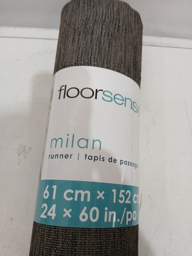 milan floorsense accent runner rug - 2ft x 5ft - grey (model: 1397329) image 2