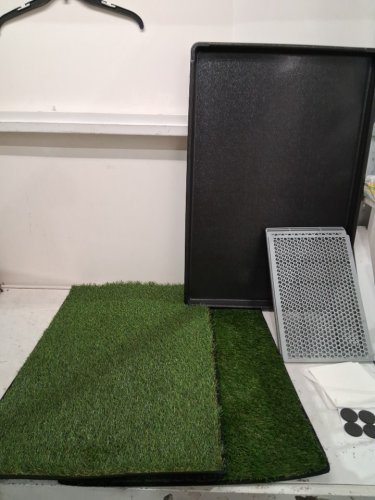 HQ4US 4LEGS Machine Washable, Odor-Free, Ultra-Absorbent Artificial Grass Potty Pad - 31" x 21"- medium/10-30lbs Dogs - green/black (model: hq pt-m) image 3
