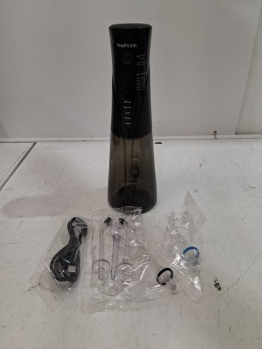 7pc wafloo Water Flosser - Portable, 300ML Tank, IPX7 Waterproof, 5 Modes, 6 Flossing Tips - black/clear (model: y206) image 3