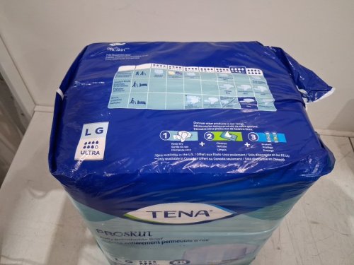 40PK UNISEX ADULTS TENA PROSKIN ULTRA ABSORBENT FULLY BREATHABLE BRIEFS WITH TABS - LARGE (48"-59") - (model: 67300) image 3