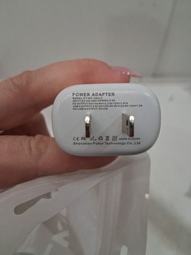 ailkin dual-port wall charger with 2 cables - 12v - white image 2