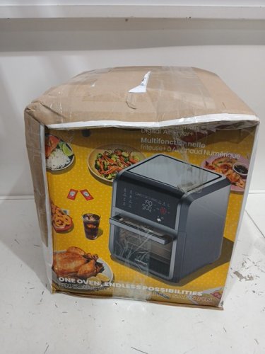 chefman 6-in-1 digital air fryer oven with touchscreen & dishwasher safe accessories - 12qt capacity - black (model: rj38-rdo-v12-ca) image 2