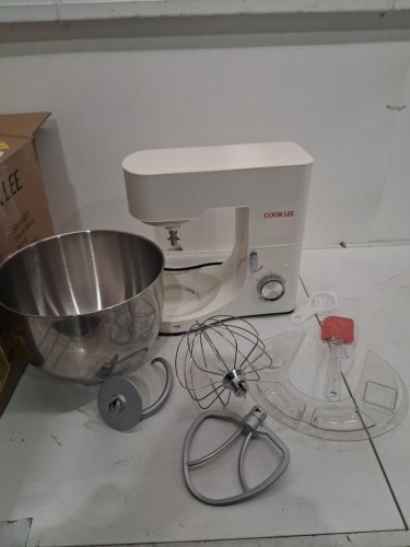 COOKLEE ELECTRIC KITCHEN 10-SPEED STAND MIXER - 9.5 QT - white(SM-1581) image 4