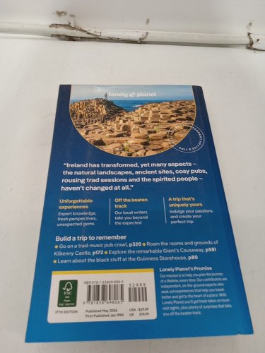 (PAPERBACK) LONELY PLANET IRELAND TRAVEL GUIDE WITH PULL-OUT DUBLIN MAP image 3