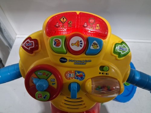 VTECH 2-IN-1 LEARN & ZOOM MOTORBIKE WITH SING & LEARN MODE and RIDE-ON MODE - MULTICOLOR (MODEL: 80-181700) image 4