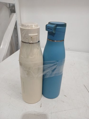 2pk thermoflask vacuum insulated bottle, 24hr cold/12hr hot - 25oz - blue/yellow image 4