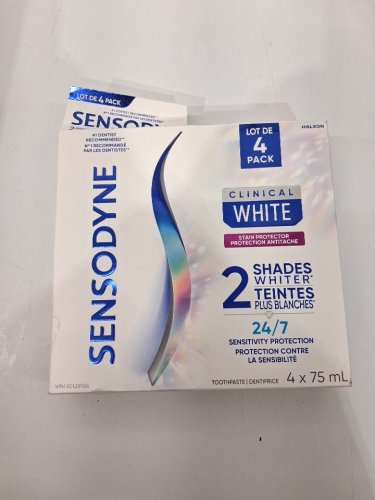 4pk SENSODYNE CLINICAL WHITE STAIN PROTECTOR TOOTHPASTE - 75ML each image 2