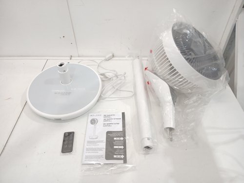 WOOZOO ADJUSTABLE PEDESTAL 360 OSCILLATING 12 SPEED STANDING FAN WITH TOUCH SCREEN BASE - 21" - 36" - WHITE (MODEL: STF-360DC-N) image 3