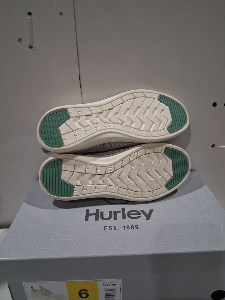 WOMEN'S HURLEY SLIP ON SHOES - SIZE 6 - GREY/GREEN - (STYLE: 5566706) image 4