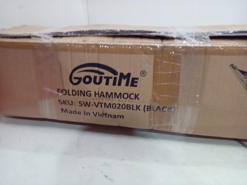‌Goutime Extra Large Double Hammock with Stand - 50lbs max - black (model: sw-vtm020blk) image 3