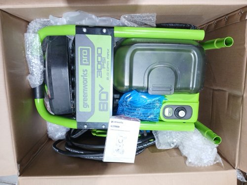 Greenworks Brushless Pressure Washer with batteries and charger - 80V - 3000PSI - Green (Model: PW80L42CO) image 4