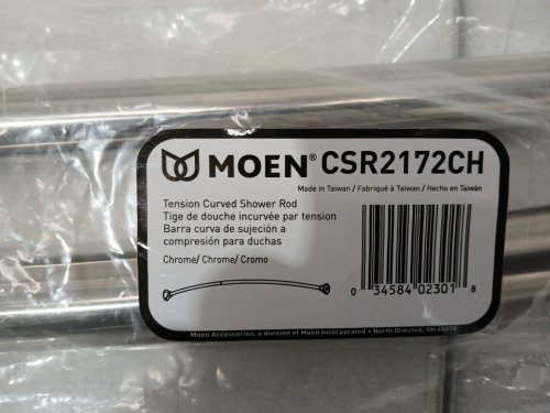 MOEN ADJUSTABLE TENSION CURVED SHOWER ROD - 5FT - CHROME (MODEL: CSR2172CH) image 3