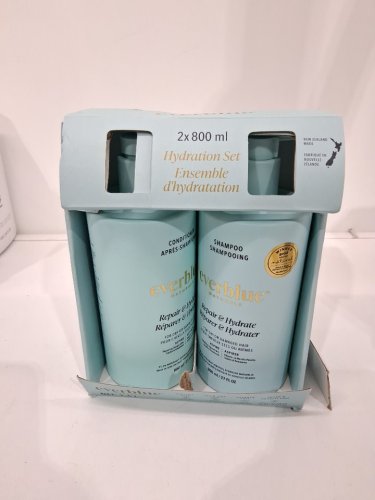 2pc everblue naturals repair and hydrate shampoo and conditioner - for dry or damaged hair - 800ml each image 2