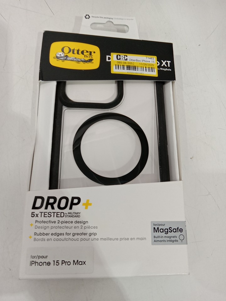 OtterBox Defender Series iPhone 15 Pro MAX screenless XT Clear Case - black/clear image 2