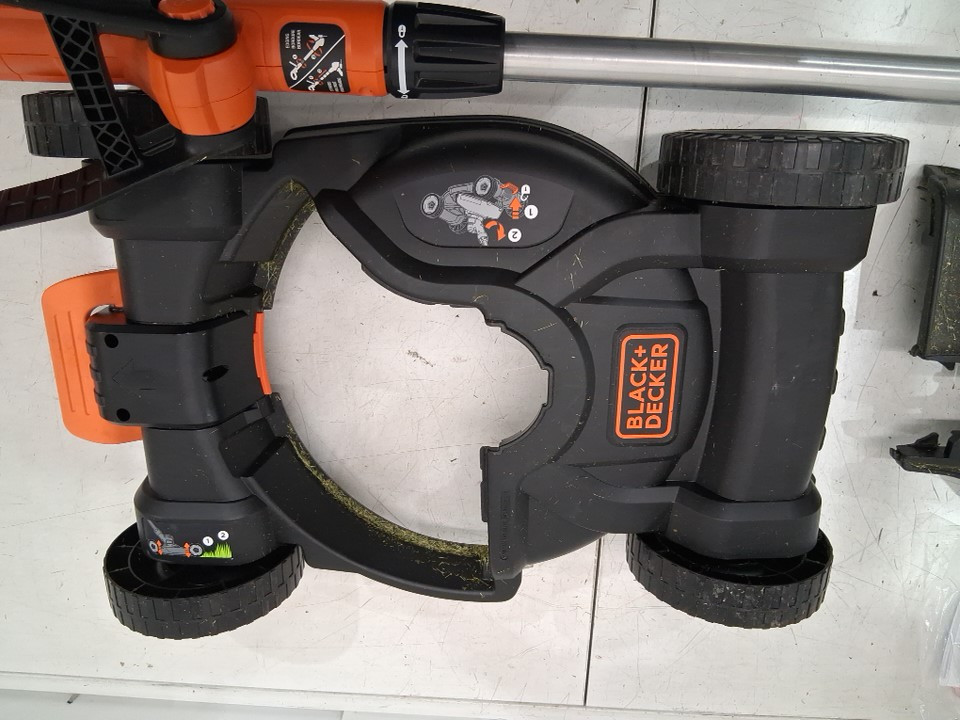 BLACK+DECKER CORDLESS 3-IN-1 STRING TRIMMER, EDGER, and LAWN MOWER with 2 batteries & charger - 6.5 AMP - ORANGE/BLACK (MODEL : MTC220/lst220) image 8