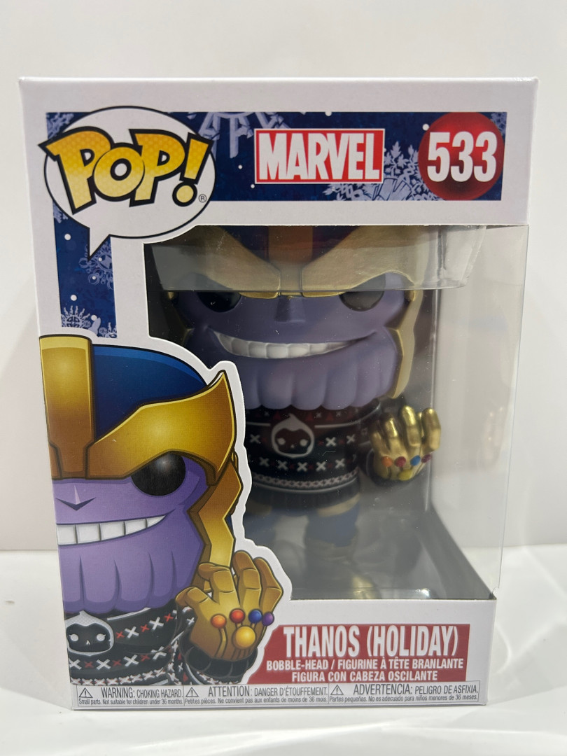 Funko pop! marvel - thanos (holiday) bobble head (#533) image 2