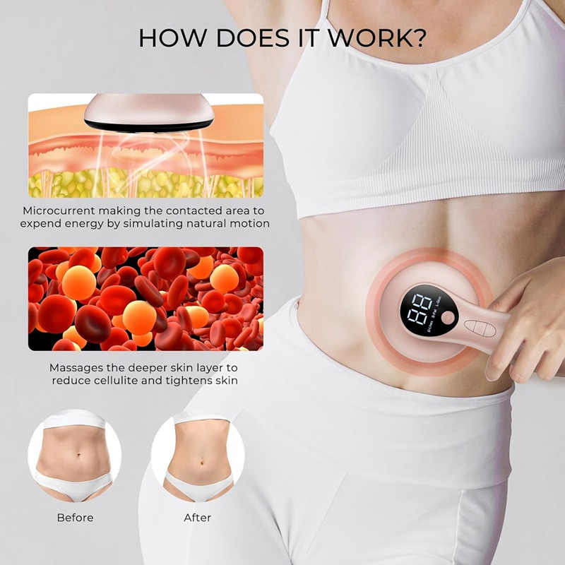 Oranmagic 4-in-1 Professional Electric full Body cellulite Massager - pink (model: f6) image 2