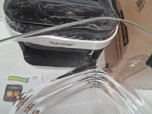 Nutrichef transparent glass Air Fryer with Preset Cook Modes -  5.8 Quart - black/white (model: ncaf539tw) image 8