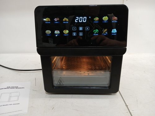 8-in-1 casa home living air fryer oven combo with 8 presets - 1700W - 120V - 10qt - 11" x 12" x 11.8" - black (model: hd-zg036e) image 5