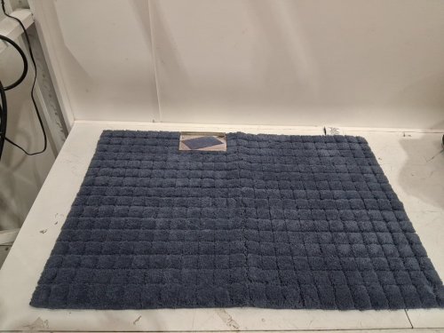 MINERAL SPRING PLUSH GRID BATH MAT - 2FT X 3FT - BLUE (MODEL: 1796299) image 3