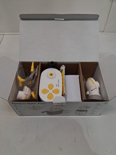 13PC MEDELA PUMP MAXFLOW IN STYLE DOUBLE ELECTRIC BREAST PUMP - 21 MM/24 MM SHIELDS - GREY image 2