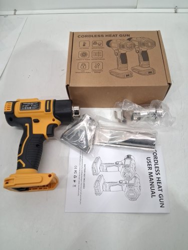 LIVOWALNY Cordless Heat Gun Compatible with Dewalt 20v Battery (Tool Only) - black/yellow image 3