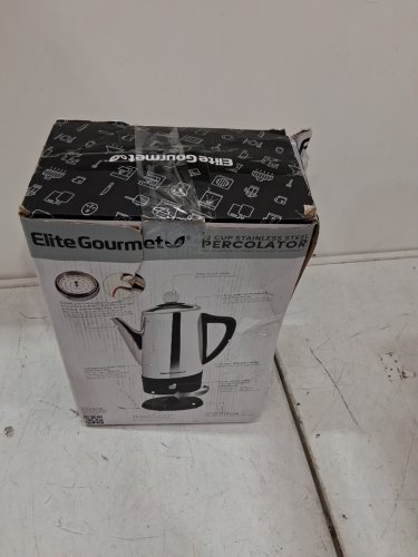 ELITE GOURMET ELECTRIC COFFEE PERCOLATOR - 12CUP CAPACITY - STAINLESS STEEL/BLACK (MODEL: EC812) image 4