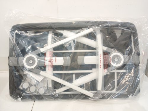 Height Adjustable Baby Bassinet with wheels and storage - Grey/White image 4